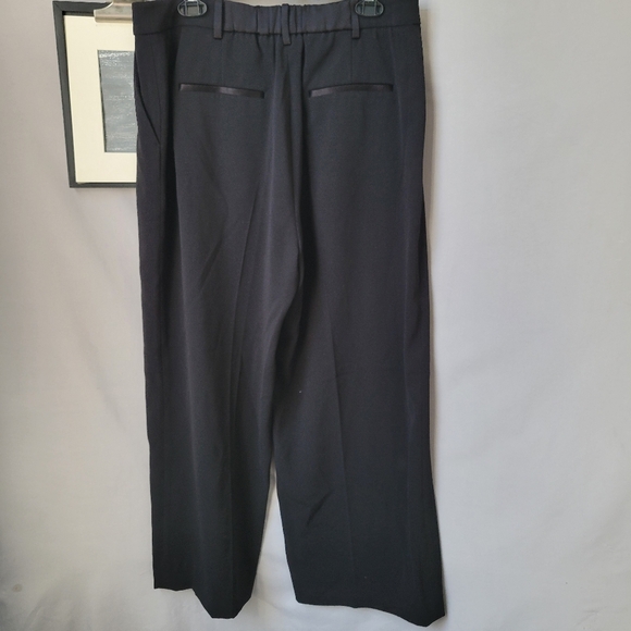 The Fold London Clever Crepe Adelaide Wide Leg Trousers Black UK 14 US 10 - Picture 3 of 11
